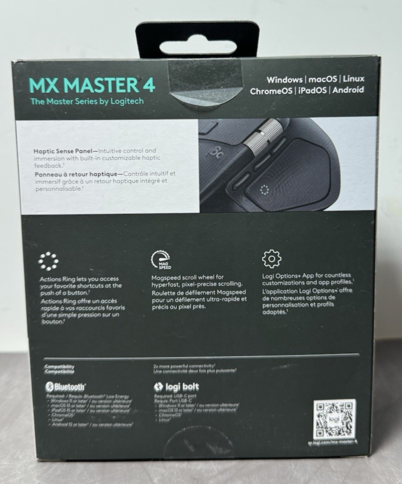 Logitech MX Master 4 Wireless Mouse (Black)-New #1
