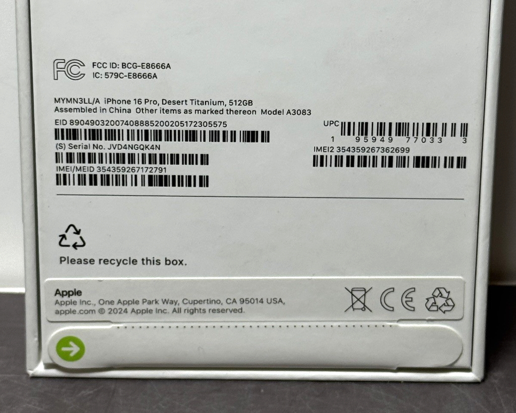 Apple iPhone 16 Pro Desert Titanium 512GB Unlocked- New Sealed #2