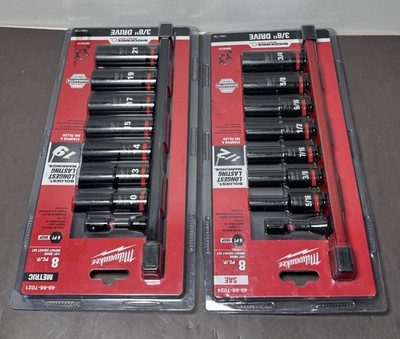 Milwaukee 49-66-7024 8PC SHOCKWAVE Impact Duty + 49-66-7021 -New Sealed #1