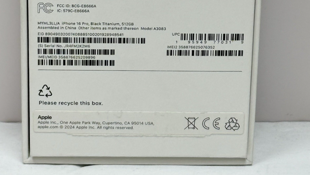 Apple iPhone 16 Pro 512GB Black Titanium Unlocked - Open Box #2