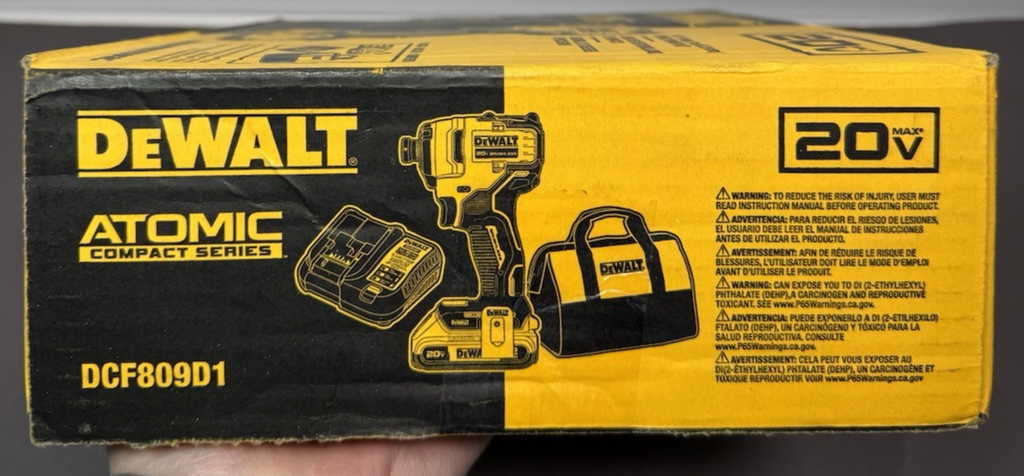 DEWALT DCF809D1 20V Max Brushless 1/4" Impact Driver Kit - New Factory Sealed #4