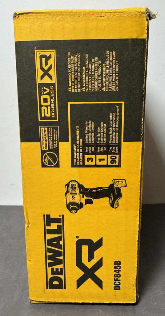 DeWALT 20V Max Brushless 3-Speed 1/4" Impact Driver DCF845B - New FACTORY Sealed #3