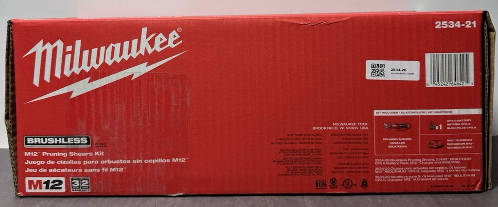 Milwaukee 2534-21 M12 12V Brushless Pruning Shears Kit -Brand New #1