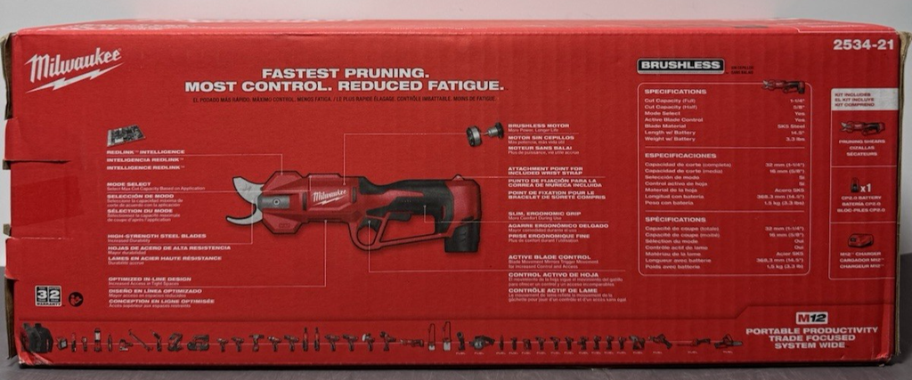 Milwaukee 2534-21 M12 12V Brushless Pruning Shears Kit -Brand New #3