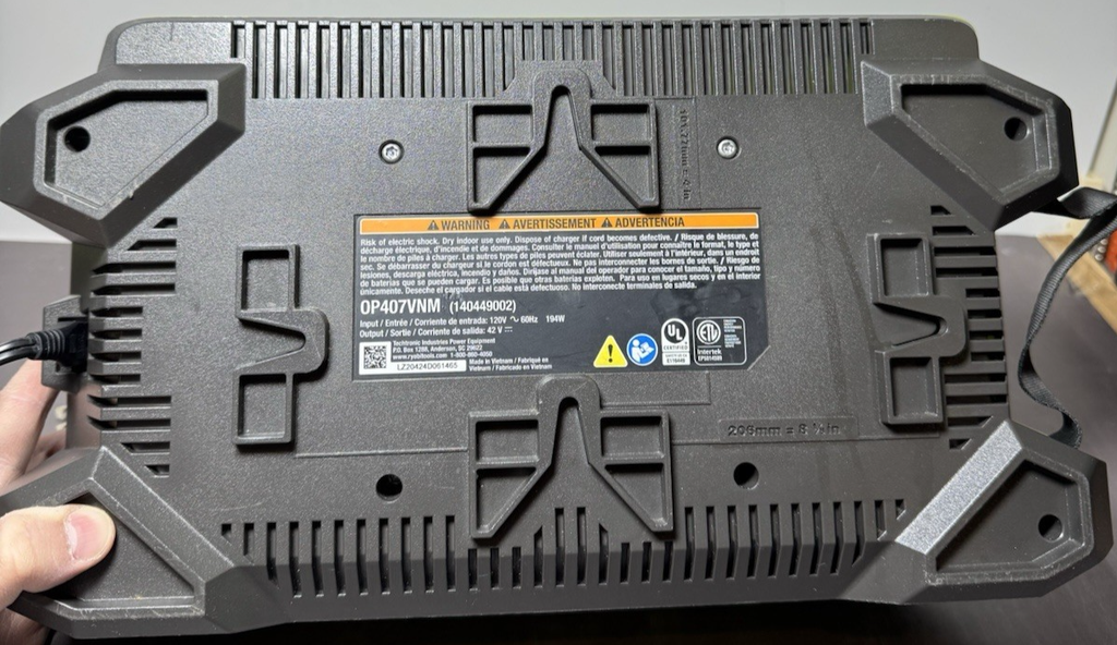 Ryobi OP407VNM 40V Lithium-Ion 3-Port Charger with 2 x Battery 4Ah #6