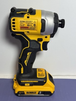 DEWALT DCF809D 20V Max Brushless 1/4" Impact Driver Kit w/ 2.0 Ah Batt #3