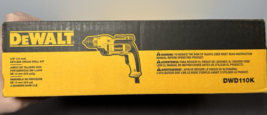 DeWalt DWD110K Keyless Chuck Drill Kit - Brand New #2