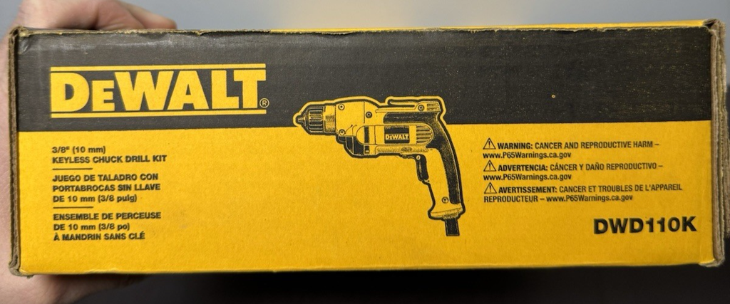 DeWalt DWD110K Keyless Chuck Drill Kit - Brand New #5