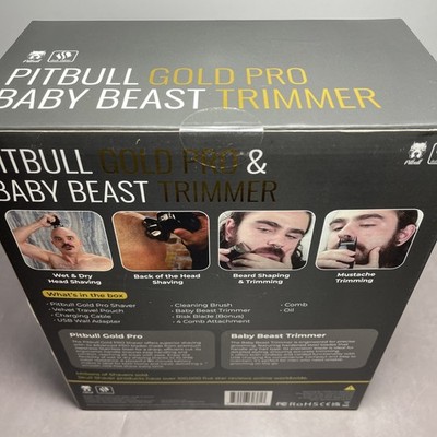 Skull Shaver: Pitbull Gold PRO Electric Razor & Baby Beast Trimmer for Men #1