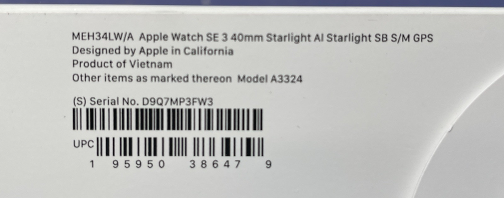 Apple Watch SE 3 40mm GPS Starlight Aluminum w Sport Band S/M-Factory Sealed #5