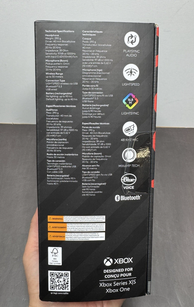 Logitech G Astro A20 X Lightspeed Wireless Headset Black Xbox Series X|S PS5 PC #3