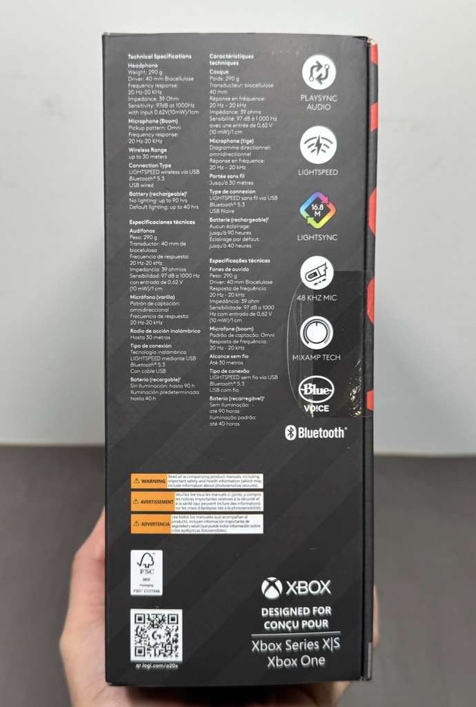 New Sealed Logitech Astro A20X Light Speed Wireless Gaming Headset White #3