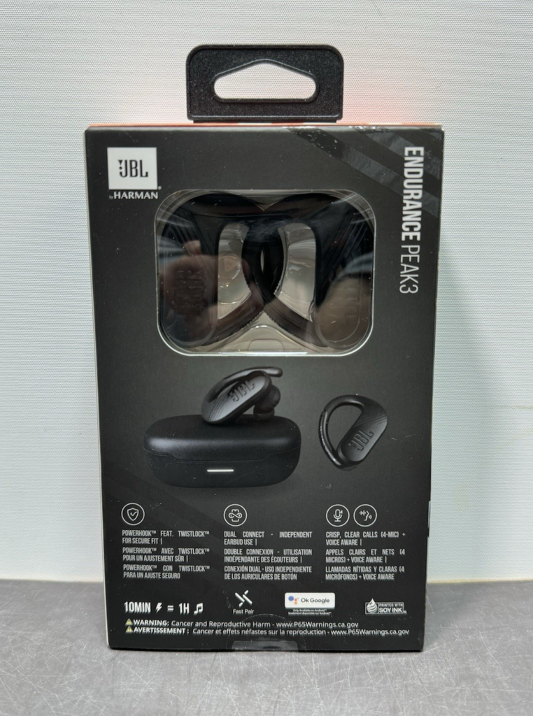 JBL Endurance Peak 3 True Wireless Bluetooth Earbud Headphones - Black - New #1