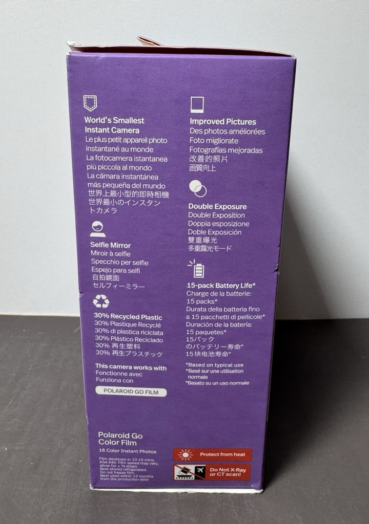 Polaroid Go Everything Bundle Film Camera - Purple: Automatic Focus Instant-New #2