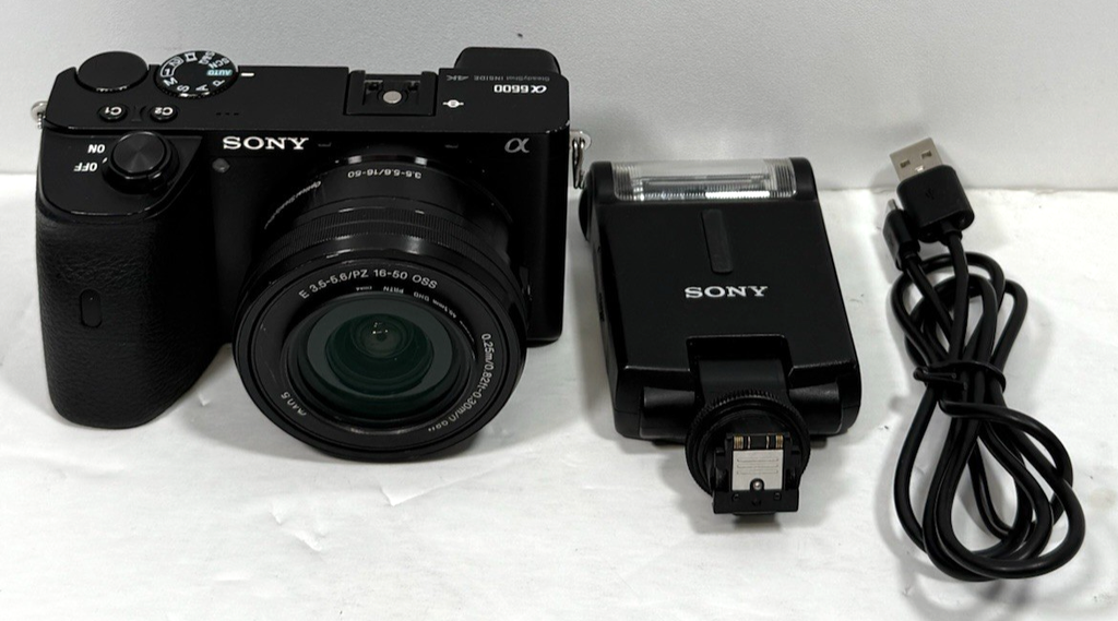 Sony Alpha a6600 24.2MP Mirrorless Camera W/ 16-50mm Lens +Flash HVL-F20M #8
