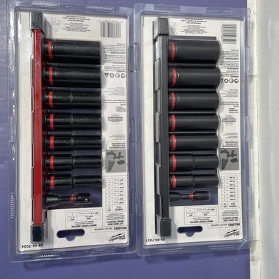 Milwaukee 49-66-7021/7024 and  8PC SHOCKWAVE Impact Duty 3/8"; Metric and SAE #1