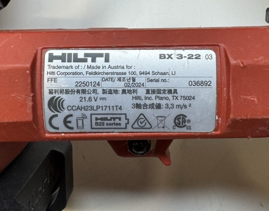 Hilti BX3-22 03 Nuron Framing Nail Gun with 3.95Ah Battery #5