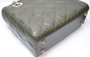 Christian Dior Small Lady My ABCDior Cannage Quilt Lambskin Olive Taupe Lambskin with delivery