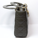 Christian Dior Small Lady My ABCDior Cannage Quilt Lambskin Olive Taupe Lambskin in Boston, MA