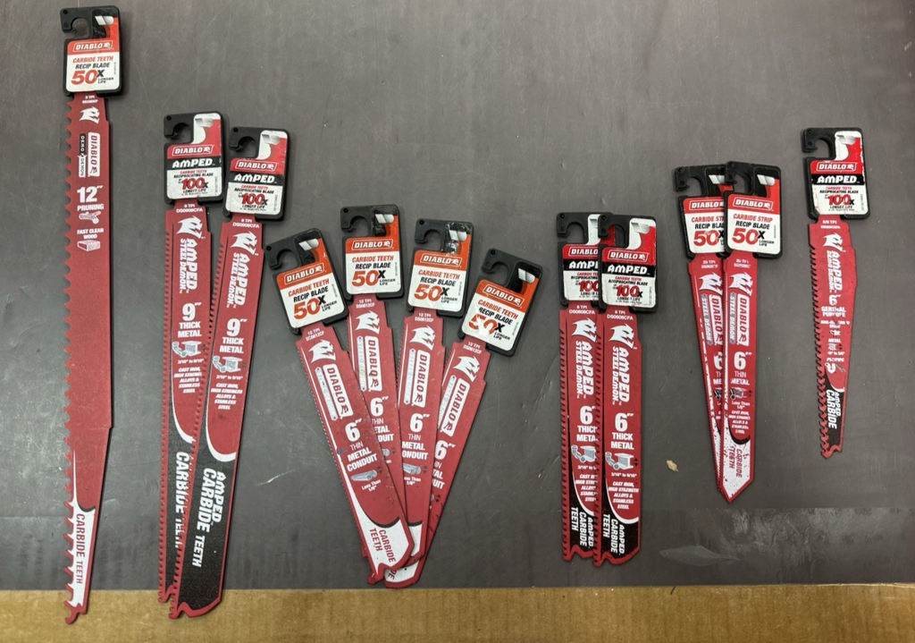 Milwaukee TORCH & Diablo AMPED Carbide Reciprocating Saw Blade Lot #3
