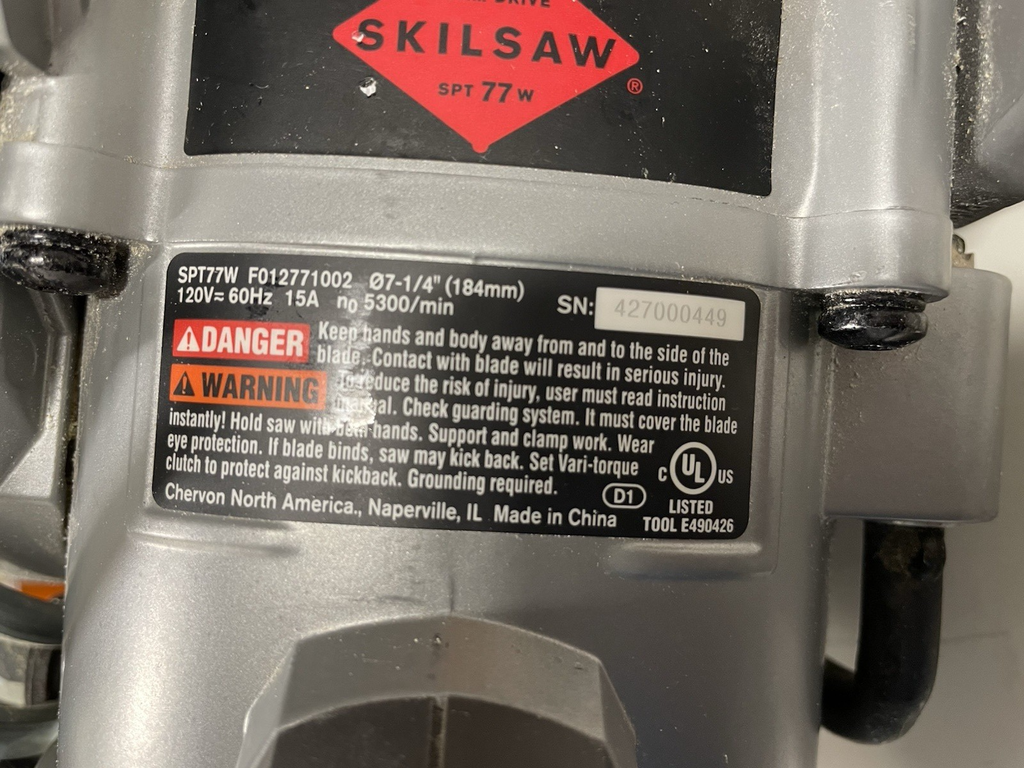 SKILSAW SPT77W 7-1/4" Blade Worm Drive Circular Saw 15Amp #3