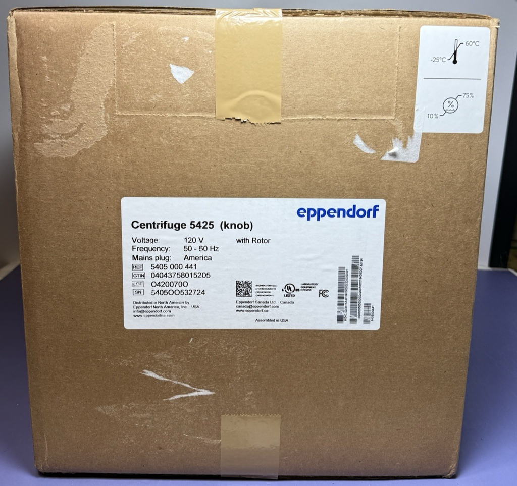 Eppendorf Centrifuge 5425 (Knob) - Lab Equipment with Rotor 120V - New Sealed #1
