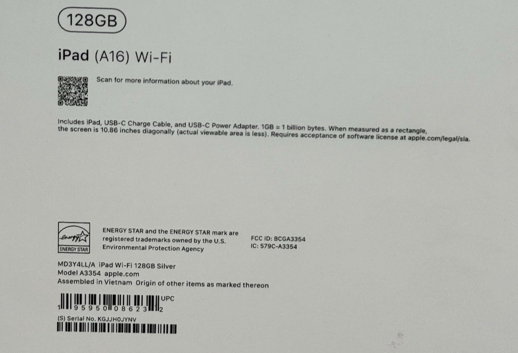 Apple iPad 11" (A16) 128GB Silver MD3Y4LL/A WiFi Only -New #4