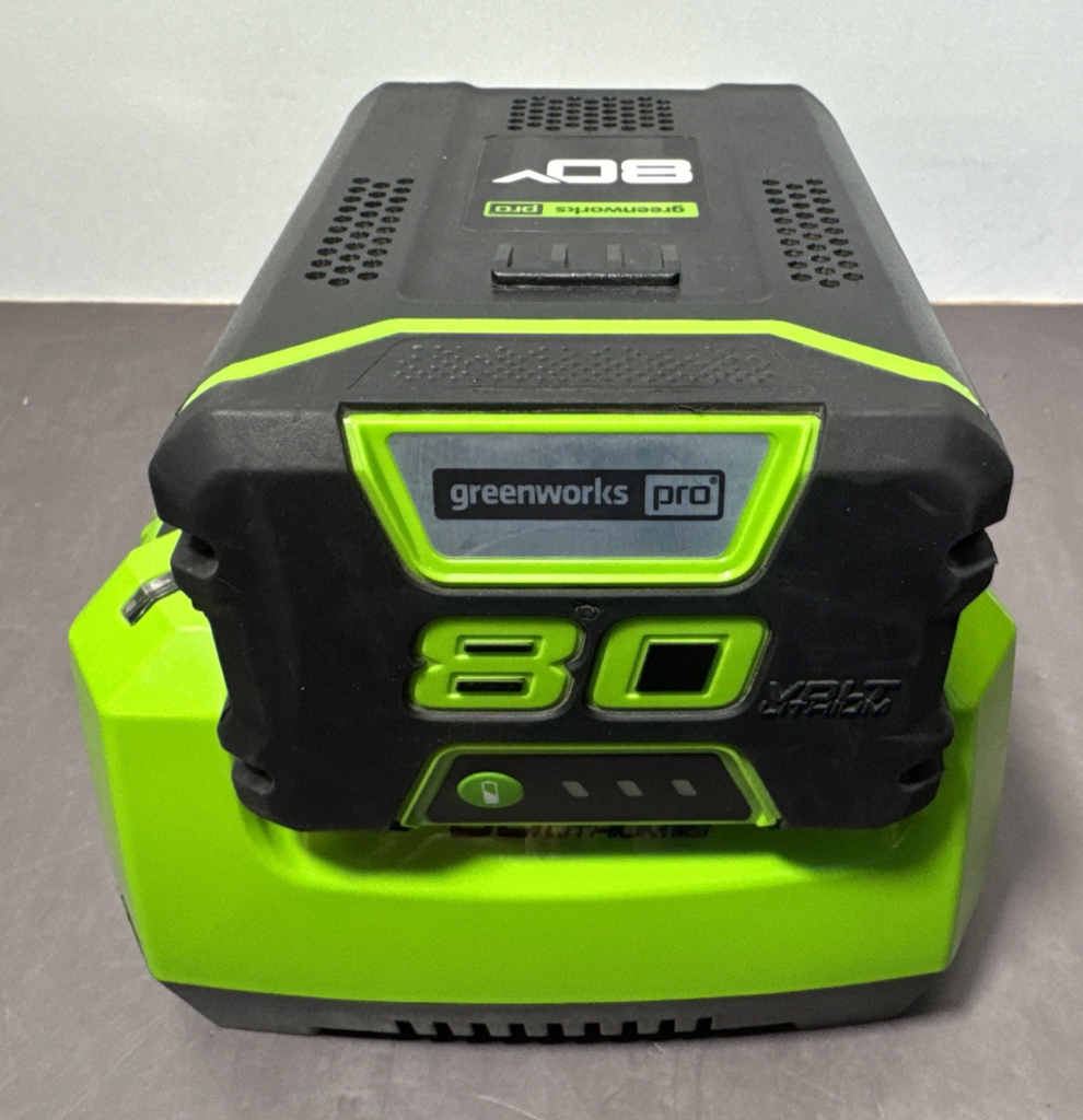 GreenWorks Pro 80V 2Ah Lithium-Ion Battery W/Charger #1