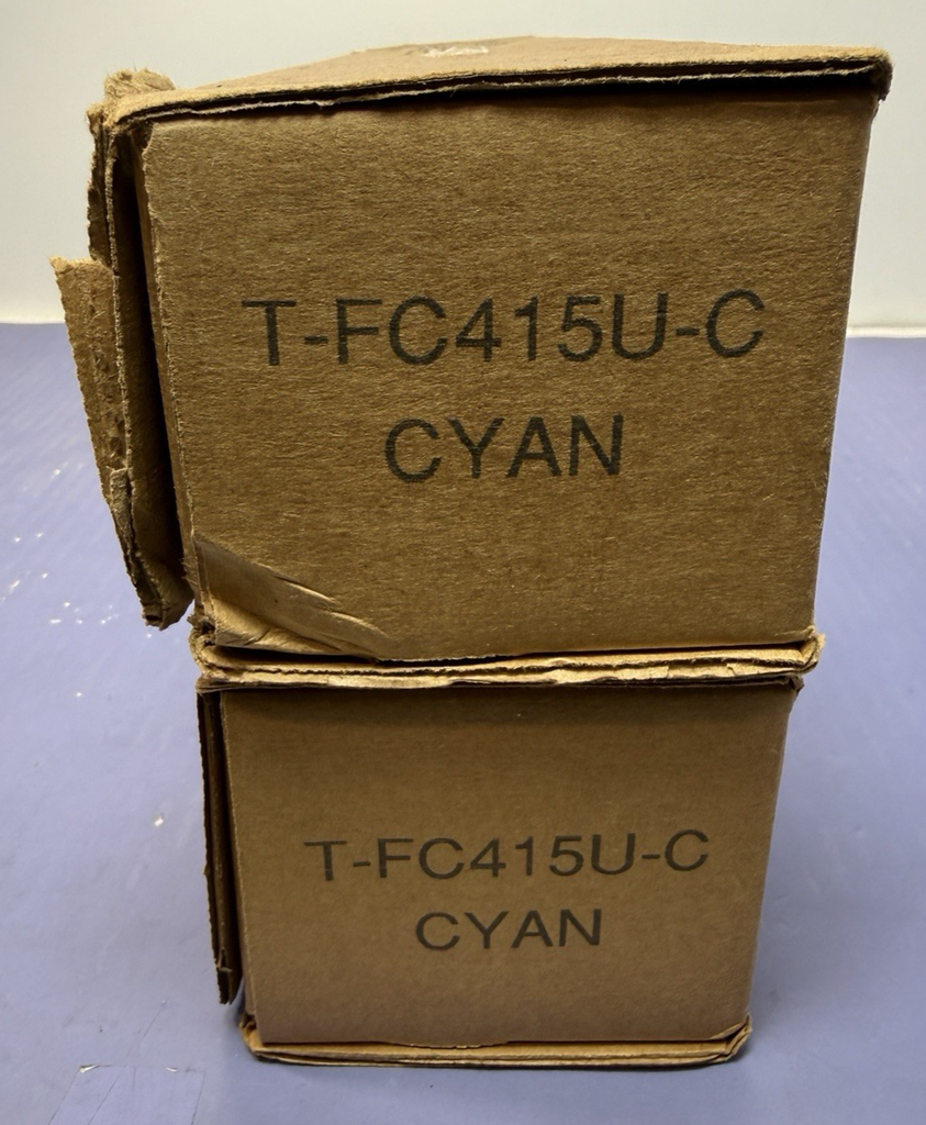 Toshiba T-FC415U-C Cyan Toner Lot (2) OEM NEW Genuine Sealed T FC415U C #2