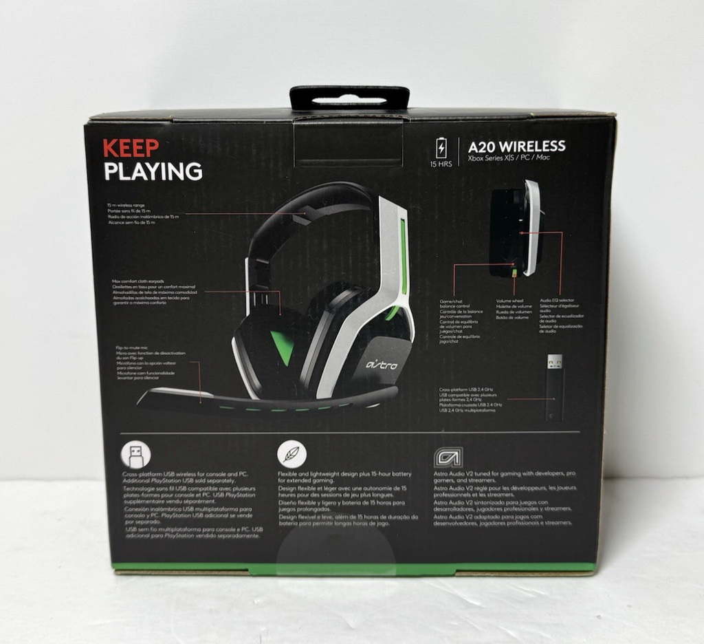 Astro A20 GEN 2 Wireless Gaming Headset - Green/White BRAND NEW SEALED #1