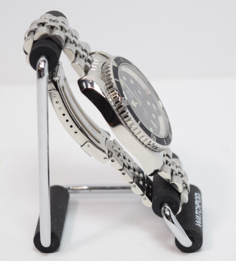 TAG Vintage Heuer 844/5 Professional 200 Automatic Watch Black Dial Steel 39mm #5