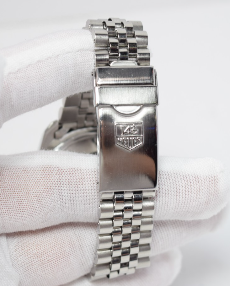 TAG Vintage Heuer 844/5 Professional 200 Automatic Watch Black Dial Steel 39mm #7