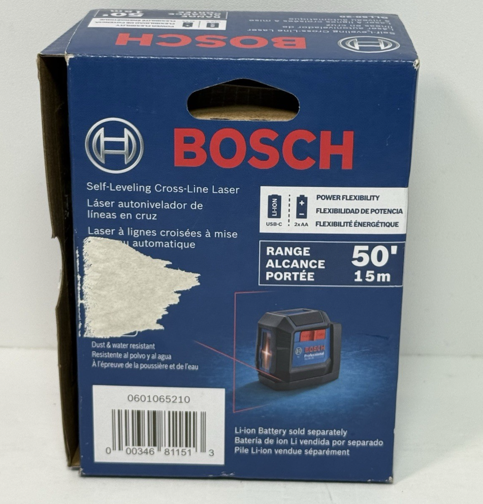 Bosch GLL50-20 50ft Range Self Leveling Cross Line Laser- Open Box #1