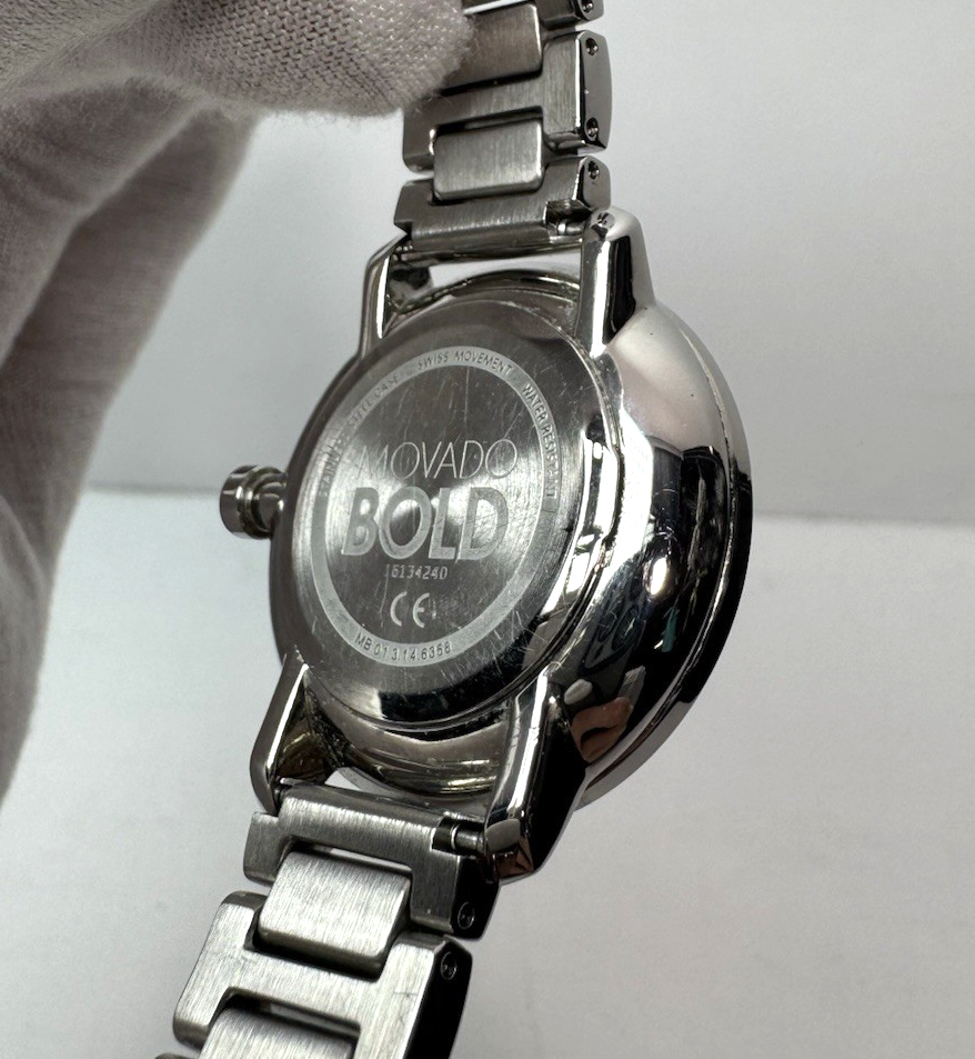 Movado Bold Stainless Steel Ladies' Watch, Silver Dial - MB01.3.14.6356 #5