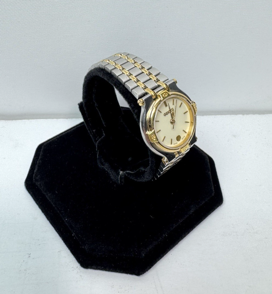 Vintage Gucci 9000L Ladies Two‑Tone Stainless Steel Watch – Pre‑Owned #1