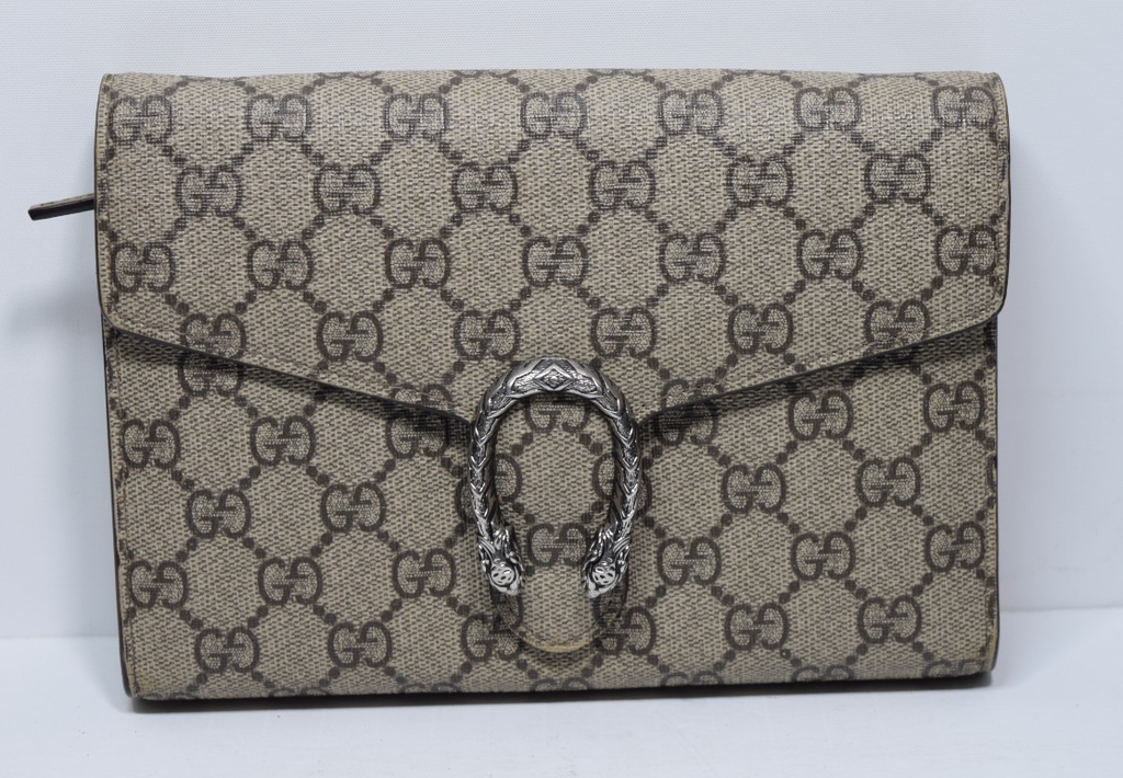 Gucci Dionysus GG Supreme Wallet On Chain Beige Tiger Head Crossbody #3