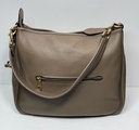COACH CC435 Cary Shoulder Bag Dark stone Brown Soft Pebble Leather used
