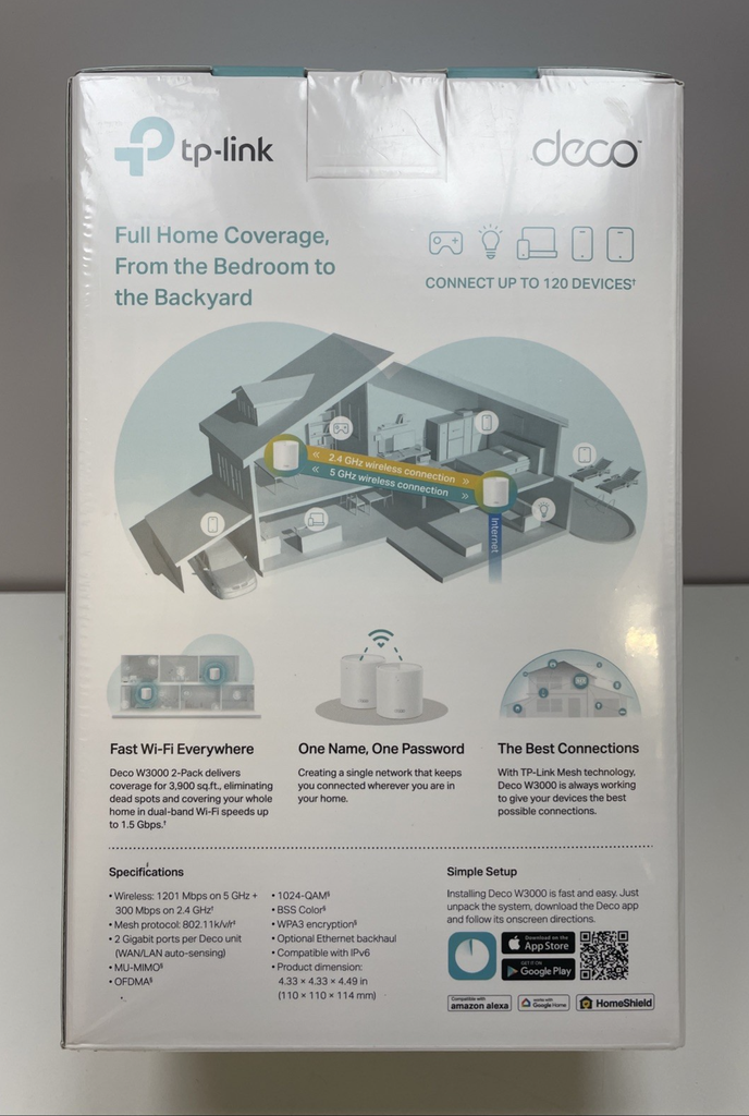 2-Pack of AX1500 Wireless Mesh Router Wi-Fi, 6 System, 3,900 sq. ft. BRAND NEW #1