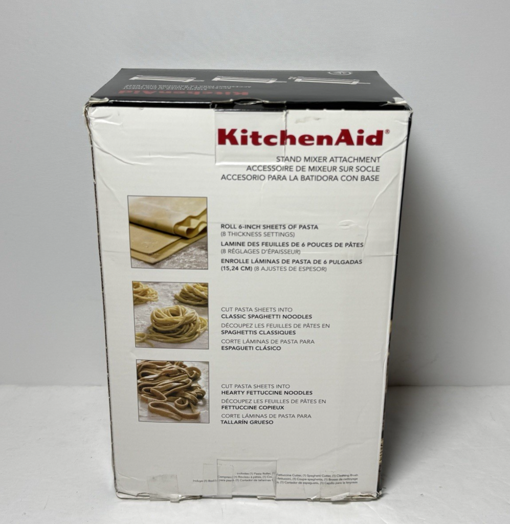 KitchenAid Stand Mixer Attachment Pasta Roller AND Cutter Set 3PC KSMPRA #1