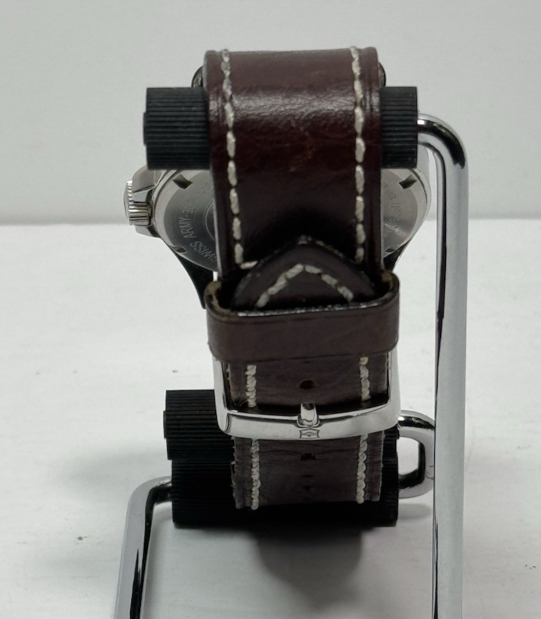 Victorinox Swiss Army Watch w/ Black Face & Brown Leather Strap 24798-40mm #6