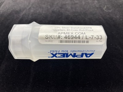 Lot of 0.900 90% 40 Coin Roll of Silver Statehood Quarters APMEX SKU# 46944 #2