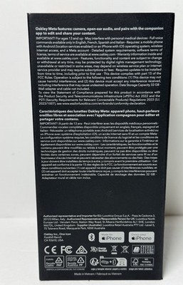 Meta Oakley HSTN AI Smart Glasses 00W8002 Black Prizm Black Polarized-New Sealed #4