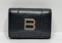 Balenciaga B Logo Mini Wallet On Chain Black Leather used