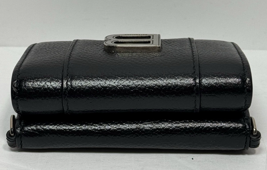 Balenciaga B Logo Mini Wallet On Chain Black Leather #5