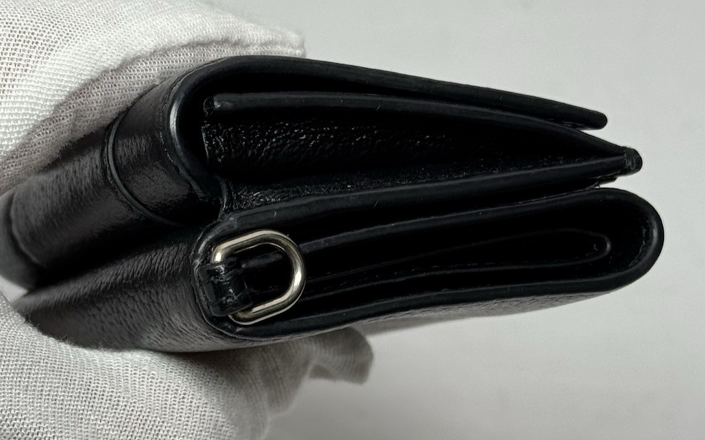 Balenciaga B Logo Mini Wallet On Chain Black Leather #10