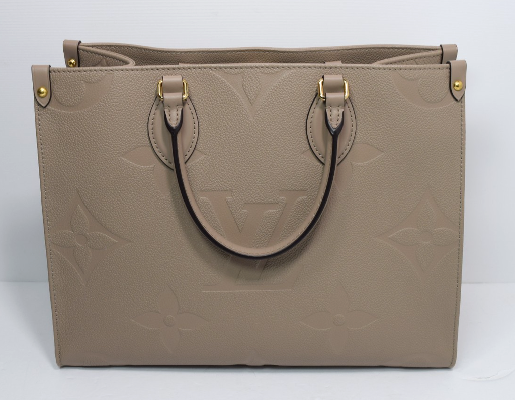 LV OnTheGo MM Bicolor Monogram Empreinte Leather M45607 Turtledove color #1