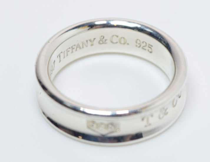 Size 10 Tiffany & Co 1837 Ring Concave Unisex in Sterling Silver - Exc Preowned #4