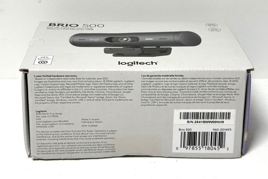 Logitech Brio 500 1920x1080p Ful hD Webcam with Privacy Cover Graphite -New #2