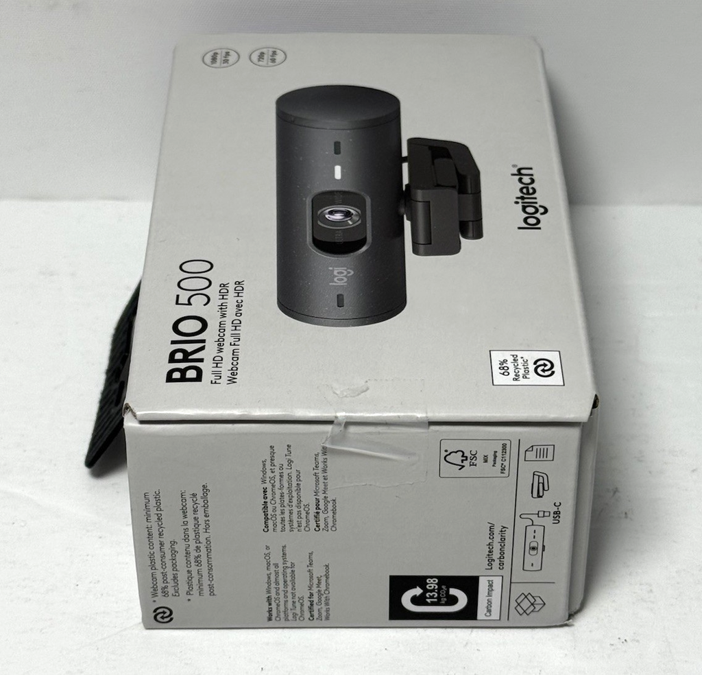 Logitech Brio 500 1920x1080p Ful hD Webcam with Privacy Cover Graphite -New #3