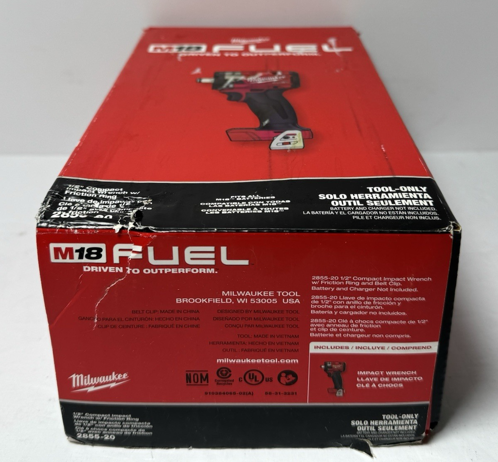 Milwaukee 2855-20 M18 FUEL 1/2" Compact Impact Wrench w/ Friction Ring Bare Tool #4